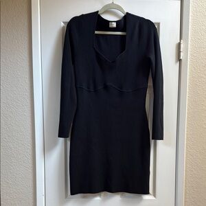 Abercrombie & Fitch Black Scoop Neck Bodycon Dress